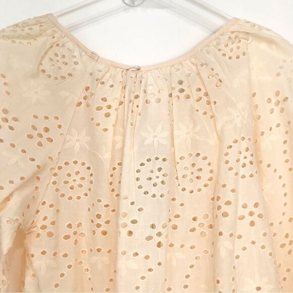 JOIE Cream Eyelet Lace Ruffle Long Sleeve Blouse NEW With Tags - Picture 6 of 14